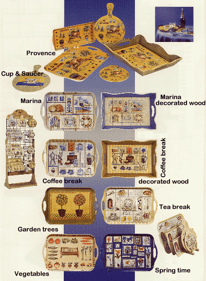 Dexam trays in a variety of styles